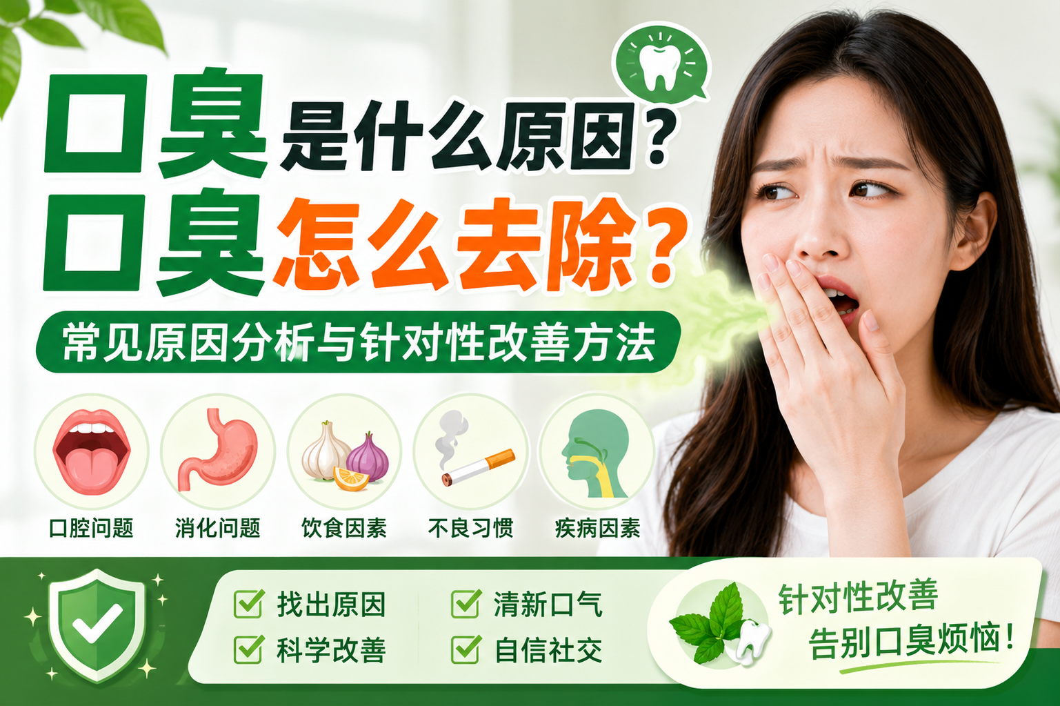 口臭是什么原因？口臭怎么去除？常见原因分析与针对性改善方法